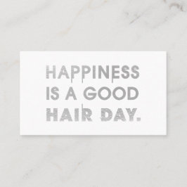 Haar Stylist Quote Chic Modern Foil Typografy Visitenkarte