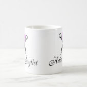 Haar-Stylist (Rosa/Scheren) Kaffeetasse (Mittel)