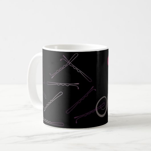 Haar-Stylist-Rosa-Tasse Kaffeetasse (Vorderseite Links)
