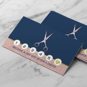 Haar-Stylist-Rosen-Gold Scissor Treuekarte