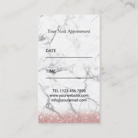 Haar-Stylist-Rosen-Gold Scissor u. krönen Terminkarte (Rückseite)