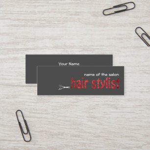 Haar-Stylist/Salon-Geschäfts-Karten-Schablone Mini Visitenkarte