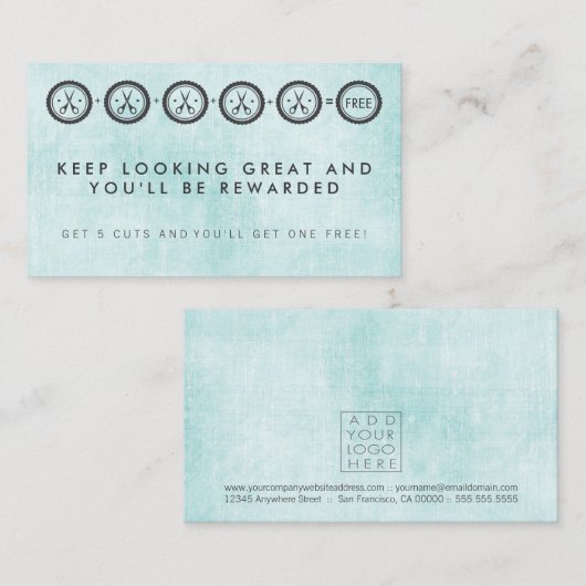 Haar-Stylist-Salon-Loyalitäts-Programm-Karten Treuekarte (Vorne/Hinten)