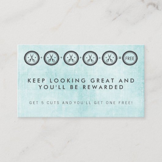 Haar-Stylist-Salon-Loyalitäts-Programm-Karten Treuekarte (Vorderseite)