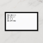 Haar-Stylist-Salon-minimaler Treuekarte (Rückseite)