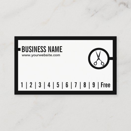 Haar-Stylist-Salon-minimaler Treuekarte (Vorderseite)
