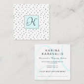 Haar-Stylist-Salon-Monogramm-Verabredungs-Karten Terminkarte (Vorne/Hinten)