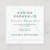 Haar-Stylist-Salon-Monogramm-Verabredungs-Karten Terminkarte (Rückseite)