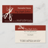 Haar-Stylist-Salon-Schönheits-Wellness-Center Terminkarte (Vorne/Hinten)