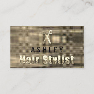Haar-Stylist-Salonsepia-Goldverabredungs-Karte Visitenkarte