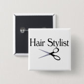 Haar-Stylist-Scheren Button (Vorne & Hinten)