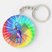 Haar-Stylist Schlüsselanhänger (Rückseite)