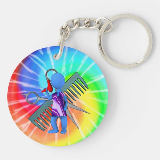 Haar-Stylist Schlüsselanhänger (Rückseite)