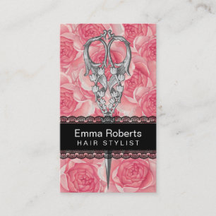 Haar-Stylist-Schwarzes geschnürter Visitenkarte