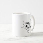 Haar-Stylist-Schwarzes Kaffeetasse (VorderseiteRechts)