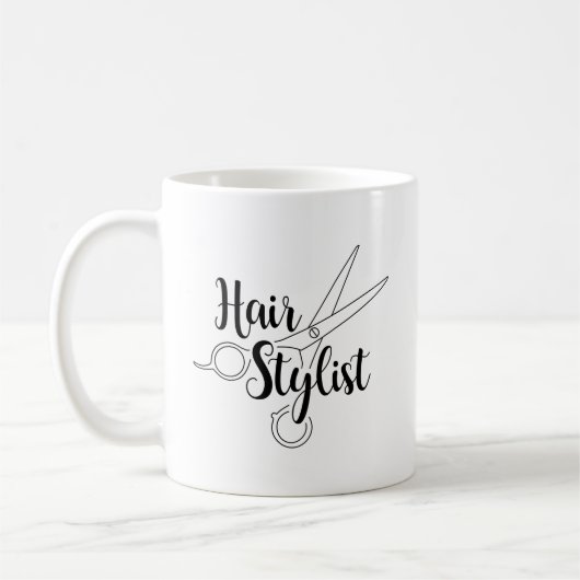 Haar-Stylist-Schwarzes Kaffeetasse (Links)