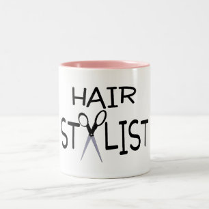 Haar-Stylist-Schwarzes mit Scheren Zweifarbige Tasse
