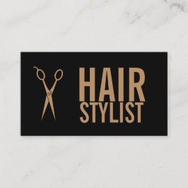 Haar-Stylist - Schwarzes und Goldscheren Visitenkarte