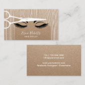 Haar-Stylist Scissor u. Mädchen-Salon rustikales Visitenkarte (Vorne/Hinten)