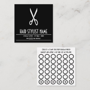 Haar-Stylist scissors Briefmarkenkarte Treuekarte