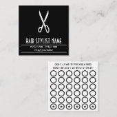 Haar-Stylist scissors Briefmarkenkarte Treuekarte (Vorne/Hinten)