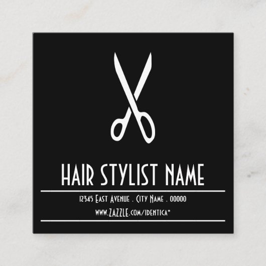 Haar-Stylist scissors Briefmarkenkarte Treuekarte (Vorderseite)