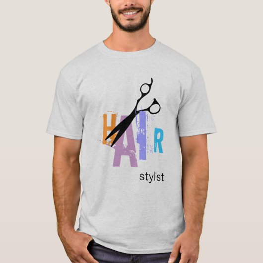 Haar-Stylist T-Shirt (Vorderseite)