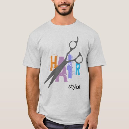 Haar-Stylist T-Shirt (Vorderseite)