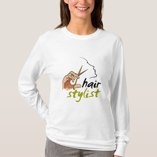 Haar-Stylist T-Shirt (Vorderseite)
