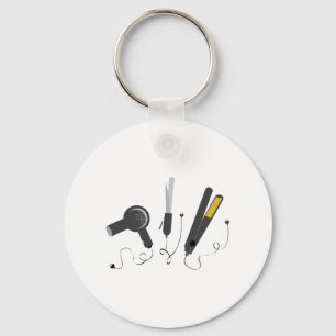 Haar-Stylist-Tools Schlüsselanhänger