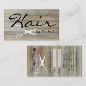 Haar-Stylist-Verabredungs-hölzerner Terminkarte (Vorne/Hinten)