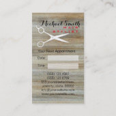 Haar-Stylist-Verabredungs-hölzerner Terminkarte (Rückseite)