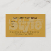 Haar-Stylist-Verabredungs-Salon-moderne Typografie Terminkarte (Rückseite)