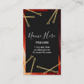 Haar-Stylist-vertikale Geschäfts-Karte mit Visitenkarte (Rückseite)