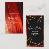 Haar-Stylist-vertikale Geschäfts-Karte mit Visitenkarte (Vorne/Hinten)
