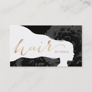 Haar-Stylist-Vintage Blumenschönheits-Verabredung Terminkarte