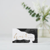 Haar-Stylist-Vintage Blumenschönheits-Verabredung Terminkarte (Stehend Vorderseite)