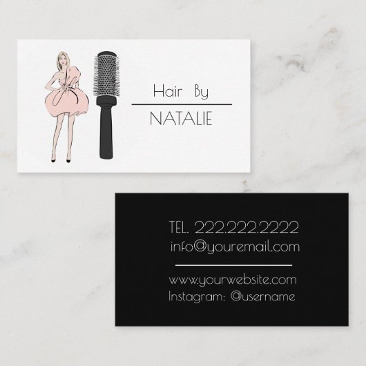 Haar-Stylist Visitenkarte (Vorne/Hinten)