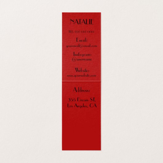 Haar-Stylist Visitenkarten (Innenseite Aufgefaltet)