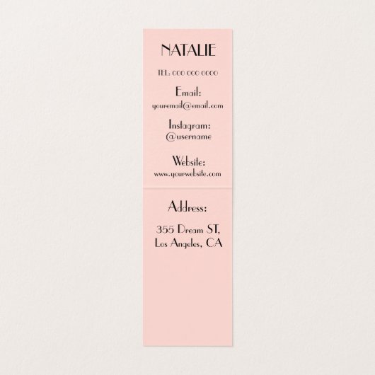 Haar-Stylist Visitenkarten (Innenseite Aufgefaltet)