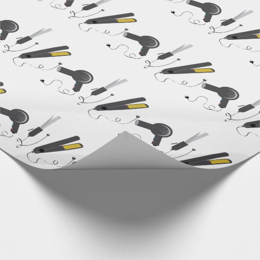 Haar-Stylist-Werkzeuge Geschenkpapier (Ecke)