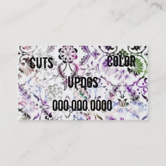 Haar-Stylistkarte Visitenkarte (Rückseite)