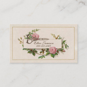 Haar-Stylistrosa des Vintagen Chic elegantes mit Visitenkarte