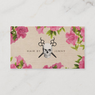 Haar-Stylistrosas des Chic Blumenschädel des Visitenkarte