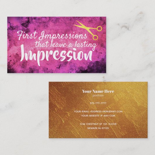 Haar-Stylistslogan-Geschäft Karten (Vorne/Hinten)