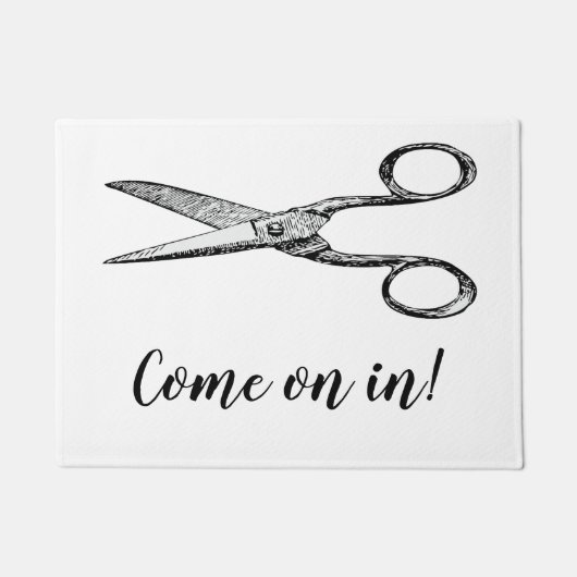 Haar-Stylistwillkommen matt Fußmatte (Vorderseite)