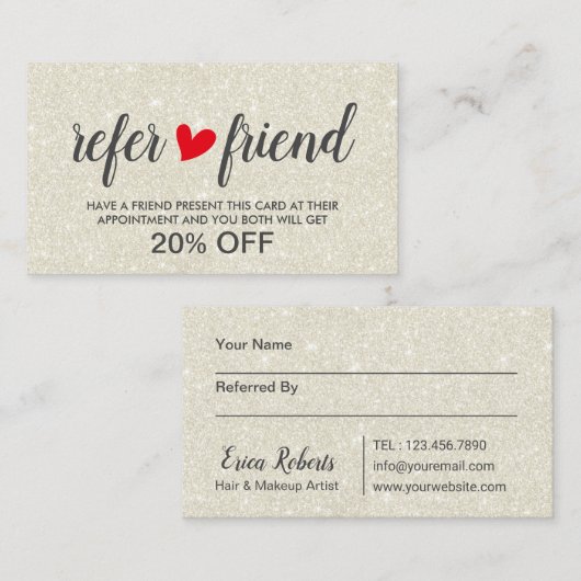 Haar-u. Empfehlungskarte (Vorne/Hinten)