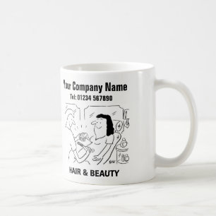 Haar-u. Schönheits-Salon-Cartoon-Tasse Kaffeetasse