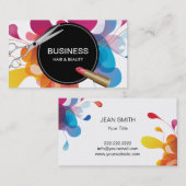 Haar u. Schönheits-Salon-moderner Farbfluß Visitenkarte (Vorne/Hinten)
