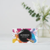 Haar u. Schönheits-Salon-moderner Farbfluß Visitenkarte (Stehend Vorderseite)